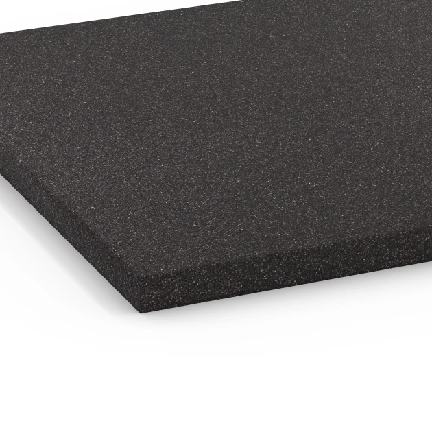 Detailaufnahme der Randausprägung von WARCO-Produkt 6484, Funktionsplatte Kl. 2, Format 52 x 52 x 2,7 cm, Farbe Anthrazit.