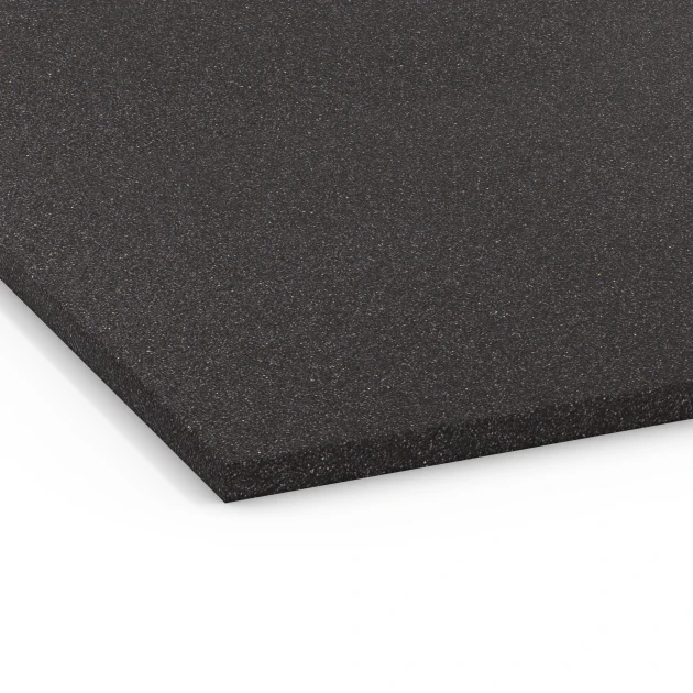 Detailaufnahme der Randausprägung von WARCO-Produkt 6657, Funktionsplatte Kl. 2, Format 104 x 104 x 1,8 cm, Farbe Anthrazit.