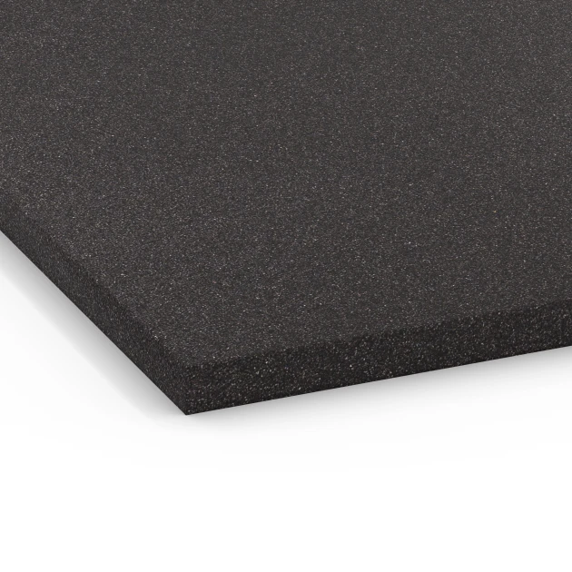 Detailaufnahme der Randausprägung von WARCO-Produkt 6659, Funktionsplatte Kl. 3, Format 104 x 104 x 2,7 cm, Farbe Anthrazit.