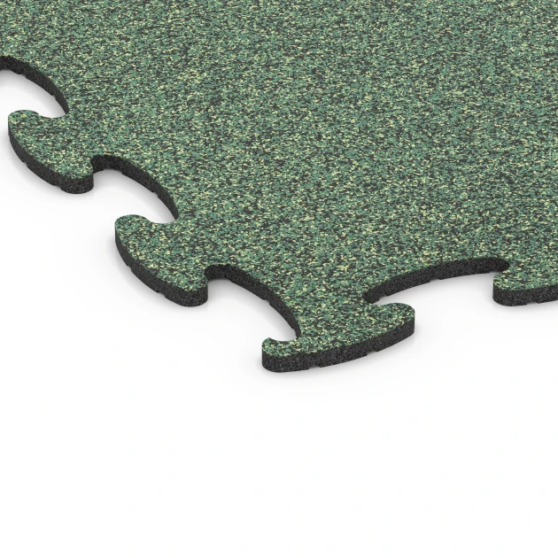 Detailaufnahme der Randausprägung von WARCO-Produkt 6906, Hundesportboden Indoor, Format 98 x 98 × 1,8 cm, Farbe Englischer Rasen.