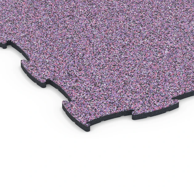 Detailaufnahme der Randausprägung von WARCO-Produkt 6873, Fitness Max Floor System, Format 97,1 x 97,1 × 1,8 cm, Farbe Lavendel.