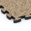 Detailaufnahme der Randausprägung von WARCO-Produkt 6939, Fallschutz Puzzlematte, Format 44,6 x 44,6 × 2,8 cm, Farbe Rattan Lounge.