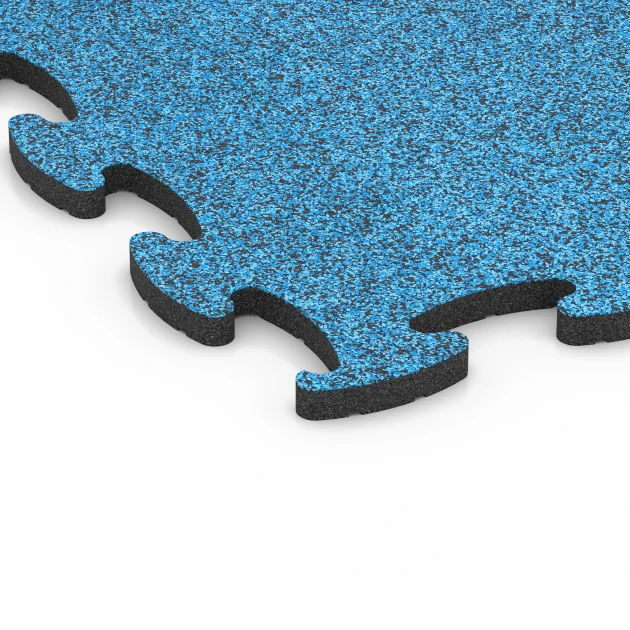 Detailaufnahme der Randausprägung von WARCO-Produkt 6893, Fitness Max Floor System, Format 97,1 x 97,1 x 2,8 cm, Farbe Atlantik.