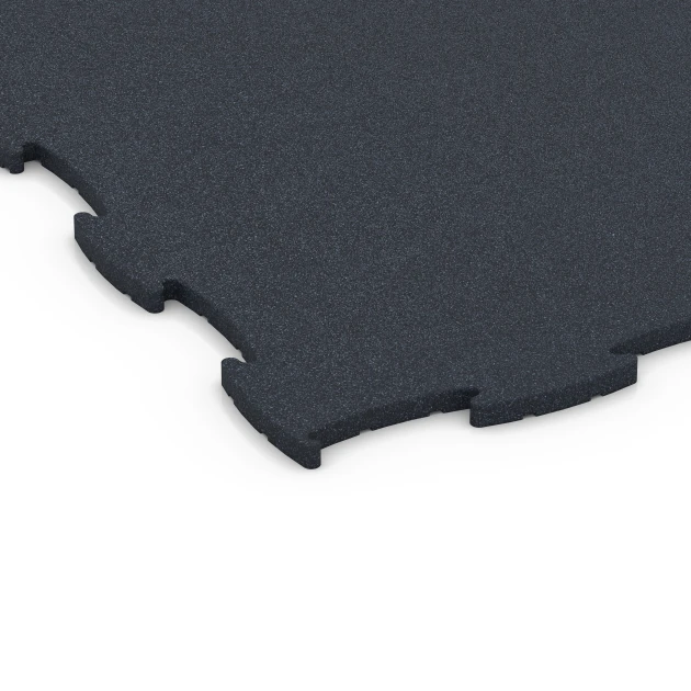 Detailaufnahme der Randausprägung von WARCO-Produkt 6968, Fitness Premium Boden Plus, Format 99 x 99 x 1,8 cm, Farbe Anthrazit.