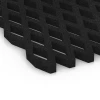 Detailaufnahme der Randausprägung von WARCO-Produkt 7009, Fallschutz-Rasengittermatte, Format 100 x 100 x 4 cm, Farbe Anthrazit.