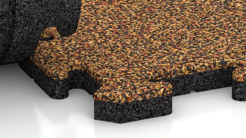 Puzzleverbindung mit leicht gerundeter Fase