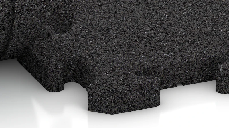 Puzzleverbindung mit leicht gerundeter Fase