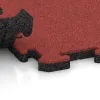 Großaufnahme vom Verbindungssystem von WARCO-Boden 6015 - Fitness-Bodenschutzmatte im Farbdesign Rose. Abmessungen 1000 x 1000 x 30 mm.