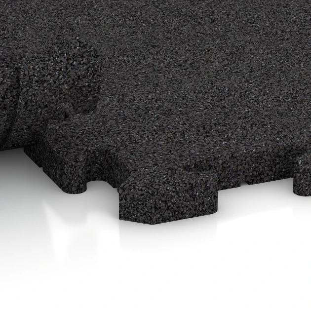 Großaufnahme vom Verbindungssystem von WARCO-Boden 3354 - Hunde-Bodenplatte im Farbdesign Anthrazit. Abmessungen 100 x 100 x 3 cm | 1,00 m².