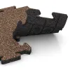Großaufnahme vom Verbindungssystem von WARCO-Boden 4863 - Randplatte im Farbdesign Bast & Borke. Abmessungen 500 x 235 x 30 mm.