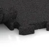 Großaufnahme vom Verbindungssystem von WARCO-Boden 5157 - Eckplatte im Farbdesign Anthrazit. Abmessungen 485 x 485 x 40 mm.