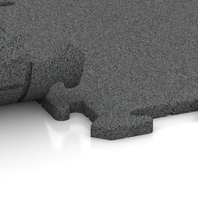 Großaufnahme vom Verbindungssystem von WARCO-Boden 5688 - Indoor-Klickfliese im Farbdesign Schiefergrau. Abmessungen 50 x 50 x 1,8 cm | 0,25 m².