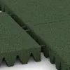 Großaufnahme vom Verbindungssystem von WARCO-Boden 0728 - Fallschutzplatte im Farbdesign Grasgrün. Abmessungen 500 x 500 x 80 mm.