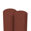 Großaufnahme vom Verbindungssystem von WARCO-Boden 2549 - Gummi-Palisade im Farbdesign Ziegelrot. Abmessungen ø250 x 400 mm.