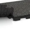 Großaufnahme vom Verbindungssystem von WARCO-Boden 1297 - Gehwegplatte Classic im Farbdesign Dunkelgrauer Granit. Abmessungen 500 x 500 x 40 mm.