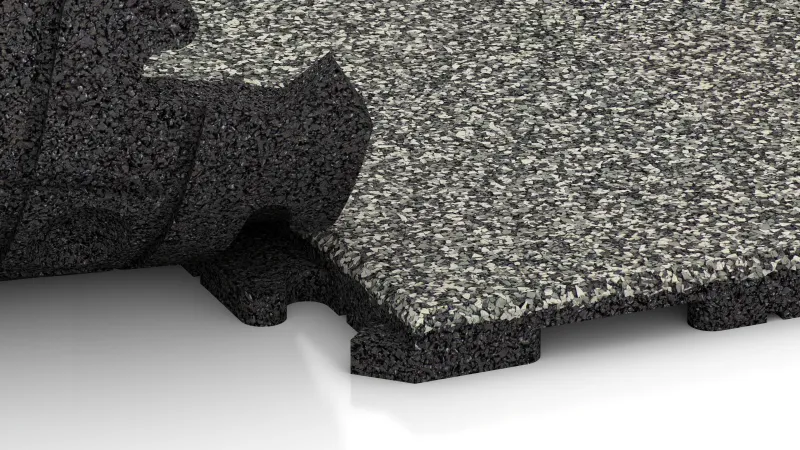 Verdeckte Puzzle-Verbindung mit runder Fase