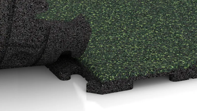 Verdeckte Puzzle-Verbindung mit runder Fase