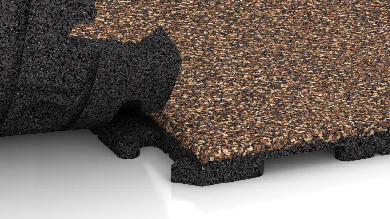 Verdeckte Puzzle-Verbindung mit runder Fase