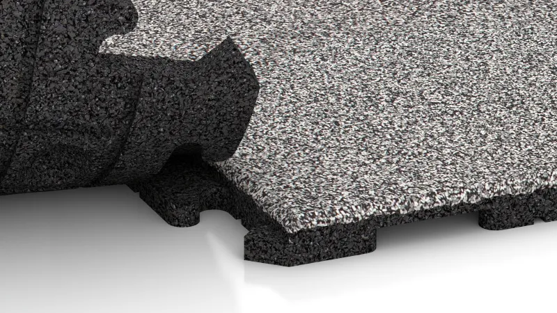 Verdeckte Puzzle-Verbindung mit runder Fase