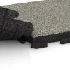 Großaufnahme vom Verbindungssystem von WARCO-Boden 1432 - Gehwegplatte Classic im Farbdesign Heller Granit. Abmessungen 500 x 500 x 50 mm.