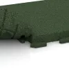 Großaufnahme vom Verbindungssystem von WARCO-Boden 1480 - Gehwegplatte Classic im Farbdesign Grasgrün. Abmessungen 500 x 500 x 50 mm.