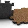 Großaufnahme vom Verbindungssystem von WARCO-Boden 3714 - Fitnessmatte Premium 2 cm im Farbdesign Terra Cotta. Abmessungen 306 x 306 x 20 mm.