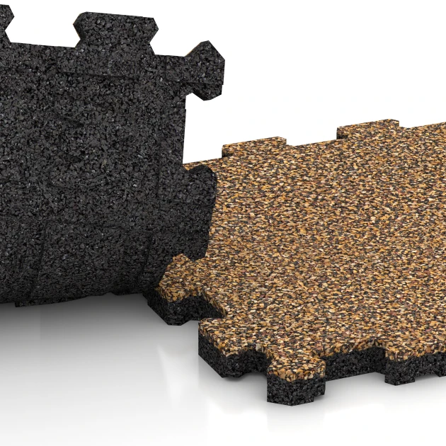 Großaufnahme vom Verbindungssystem von WARCO-Boden 3861 - Poolfliese Fugenlos im Farbdesign Rattan Lounge. Abmessungen 306 x 306 x 20 mm.