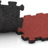 Großaufnahme vom Verbindungssystem von WARCO-Boden 5983 - Fitnessmatte Premium 2 cm im Farbdesign Rose. Abmessungen 306 x 306 x 20 mm.
