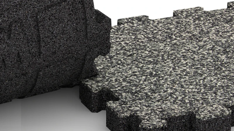 Ausgeschnittene Puzzleverbindung ohne Fase