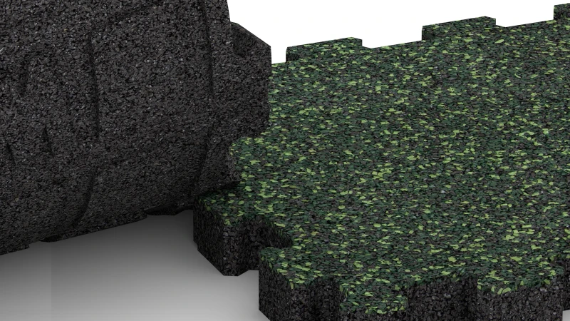 Ausgeschnittene Puzzleverbindung ohne Fase