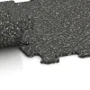 Großaufnahme vom Verbindungssystem von WARCO-Boden 0882 - Fitnessboden Kompakt im Farbdesign Dunkelgrauer Granit. Abmessungen 485 x 485 x 8 mm | 0,235 m².