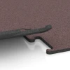 Großaufnahme vom Verbindungssystem von WARCO-Boden 6147 - Fitness Performance Elite Trainingsboden im Farbdesign Mineralrot. Abmessungen 100 x 100 x 1,5 cm | 1,00 m².