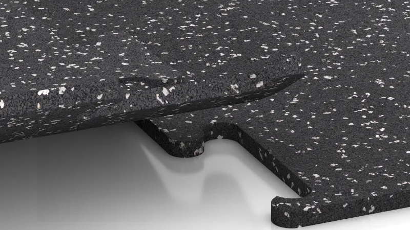 Ausgeschnittene Puzzleverbindung ohne Fase