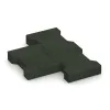 Großaufnahme vom Verbindungssystem von WARCO-Boden 3655 - Gummi-Verbundpflaster im Farbdesign Grasgrün. Abmessungen 200 x 165 x 43 mm | 0,0278 m².