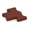 Großaufnahme vom Verbindungssystem von WARCO-Boden 4460 - Pflasterstein im Farbdesign Ziegelrot. Abmessungen 20 × 16,5 × 4,3 cm | 0,0278 m².