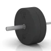 Großaufnahme vom Verbindungssystem von WARCO-Boden 6086 - Bumper Plate – Hantelscheibe im Farbdesign Anthrazit. Abmessungen 15 kg | ø 45,4 x 8,61 cm.