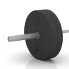 Großaufnahme vom Verbindungssystem von WARCO-Boden 6088 - Bumper Plate Slim im Farbdesign Anthrazit. Abmessungen 15 kg | ø 45,4 x 5,85 cm.