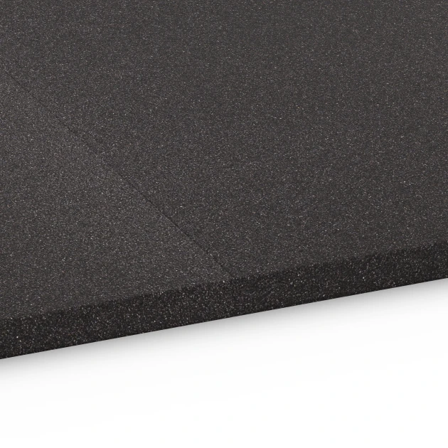 Großaufnahme vom Verbindungssystem von WARCO-Boden 6659 - Funktionsplatte Kl. 3 im Farbdesign Anthrazit. Abmessungen 104 x 104 x 2,7 cm.