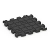 Großaufnahme vom Verbindungssystem von WARCO-Boden 6769 - Poolumrandung im Farbdesign Dunkelgrauer Granit. Abmessungen 30 x 30 x 1,8 cm.