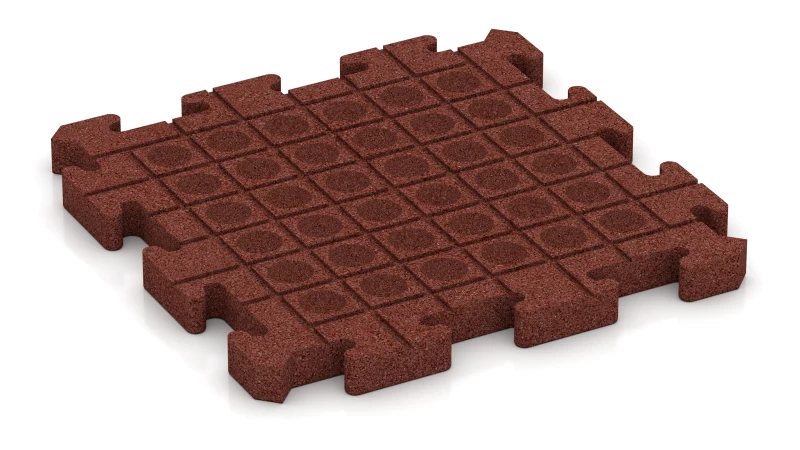 Quadratisch angeordnete Drainagekanäle und Kuppeln