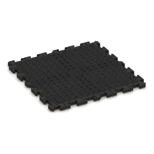 Aufsicht auf die Unterseite, also die Bodenseite von WARCO-Formteil 4049 - Hundematte im Format 1000 x 1000 x 40 mm.