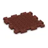 Aufsicht auf die Unterseite, also die Bodenseite von WARCO-Formteil 2822 - Fitness-Bodenschutzmatte im Format 500 x 500 x 30 mm.