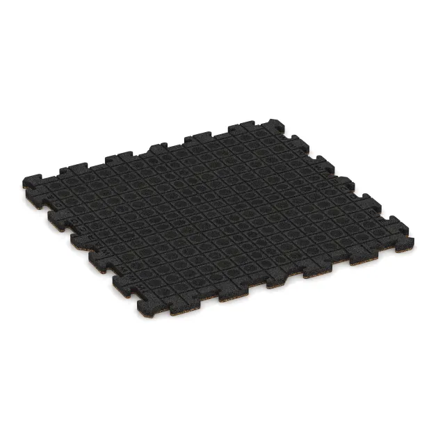 Aufsicht auf die Unterseite, also die Bodenseite von WARCO-Formteil 5851 - Indoor-Klickfliese im Format 1000 x 1000 x 30 mm.