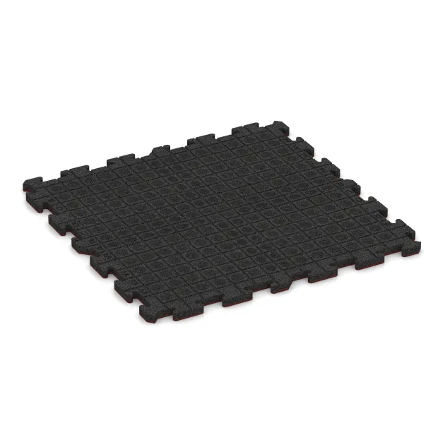 Aufsicht auf die Unterseite, also die Bodenseite von WARCO-Formteil 5821 - Indoor-Klickfliese im Format 1000 x 1000 x 30 mm.