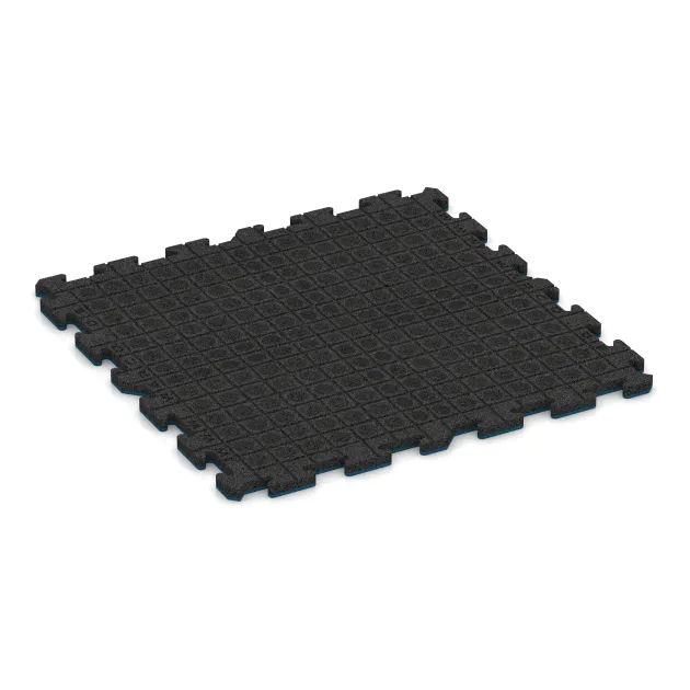 Aufsicht auf die Unterseite, also die Bodenseite von WARCO-Formteil 6018 - Treppenfliese im Format 1000 x 1000 x 30 mm.