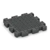Aufsicht auf die Unterseite, also die Bodenseite von WARCO-Formteil 3195 - Fitness-Bodenschutzmatte im Format 500 x 500 x 60 mm.