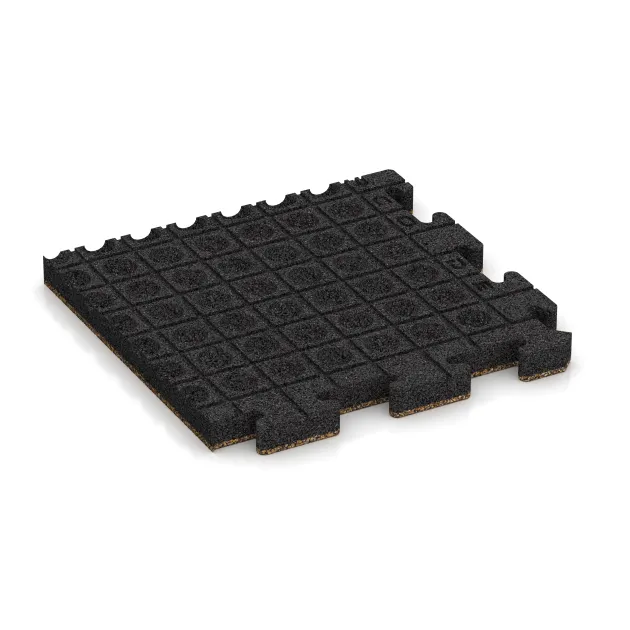 Aufsicht auf die Unterseite, also die Bodenseite von WARCO-Formteil 5136 - Eckplatte HD im Format 485 x 485 x 40 mm.