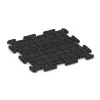 Aufsicht auf die Unterseite, also die Bodenseite von WARCO-Formteil 4210 - Sportboden‑Platte 1,8 cm im Format 500 x 500 x 18 mm.