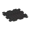 Aufsicht auf die Unterseite, also die Bodenseite von WARCO-Formteil 3885 - Bodenschutzmatte 1,8 cm HD – Fitness im Format 500 x 500 x 18 mm.