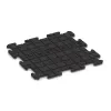 Aufsicht auf die Unterseite, also die Bodenseite von WARCO-Formteil 4585 - Sportboden‑Platte 1,8 cm im Format 500 x 500 x 18 mm.